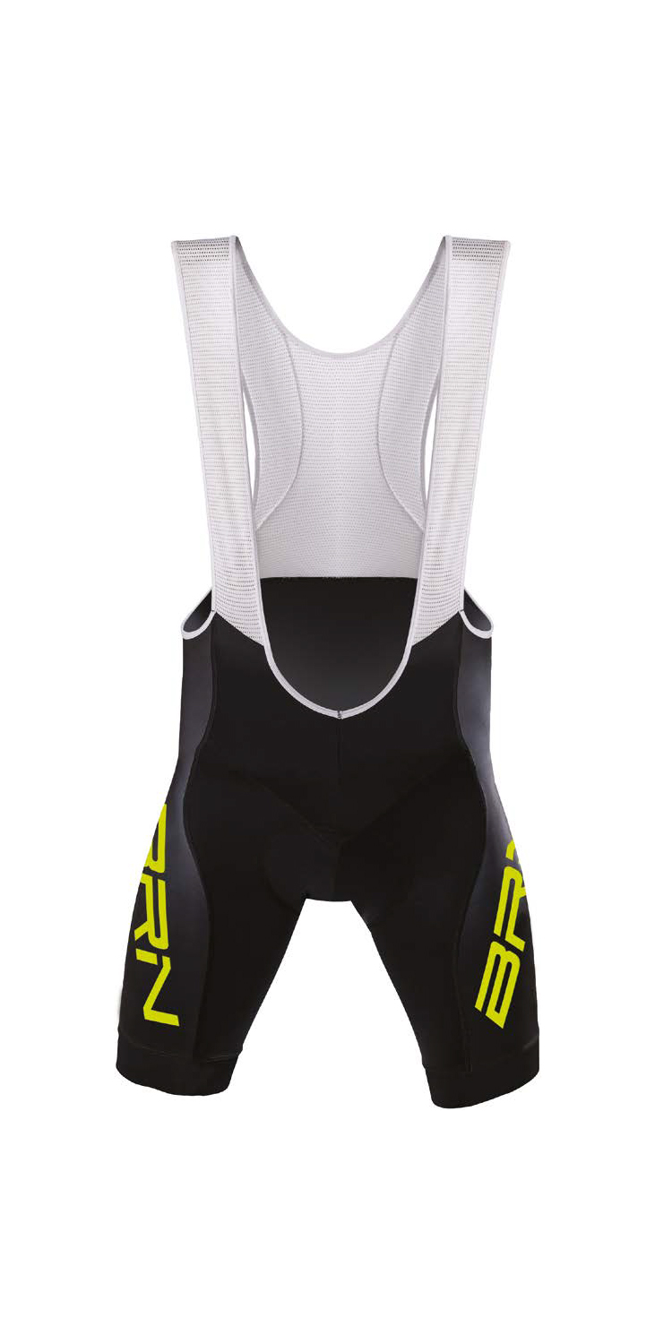 BRN Pantalone Con Bretelle Uomo Nero Giallo Fluo