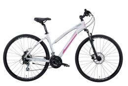 BICI IBRIDA MONTANA X-CROSS 28 DONNA DEORE 2x10V DISC BIANCO FUXIA