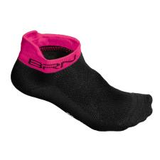 CALZINI BRN SHORT NERI FUCSIA FLUO