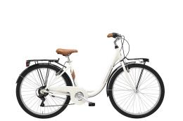 CITY BIKE CICLI ADRIATICA CIGNO 26 DONNA TY300 6V BIANCO
