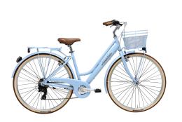 CITY BIKE CICLI ADRIATICA RETRO 28 DONNA 6V AZZURRO