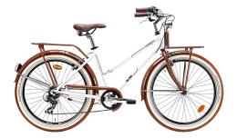 CITY BIKE OLMO DARSENA 26 DONNA SHIMANO TY-300 7V BIANCO MARRONE
