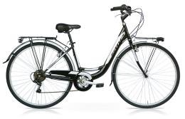CITY BIKE SPEEDCROSS FASHION 28 DONNA TY21 6V NERO BIANCO