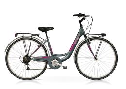 CITY BIKE SPEEDCROSS FASHION 28 DONNA TY21 6V TITANIO FUCSIA