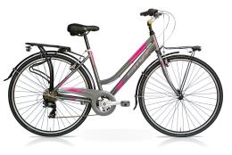 CITY BIKE SPEEDCROSS MY WAY 28 DONNA TY300 21V GRIGIO FUCSIA LUCIDO