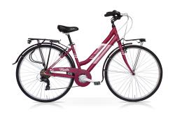 CITY BIKE SPEEDCROSS TOUWN 28 DONNA TY300 21V BORDEAUX