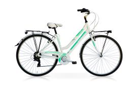 CITY BIKE SPEEDCROSS TOUWN 28 DONNA TY300 7V BIANCO TIFFANY