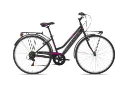 CITY BIKE TECNOBIKE LOUNGE 28 TZ500 6V NERO FUXIA