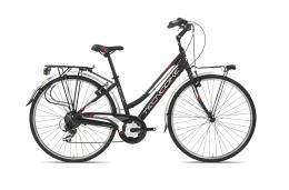 CITY BIKE TECNOBIKE MODERNA 28 TY300 7V NERO ROSSO
