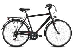 CITY BIKE TORPADO ALBATROS 28 UOMO 6V NERO ROSSO VIVO