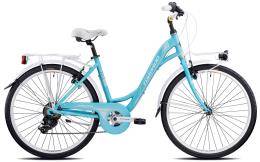 CITY BIKE TORPADO FREEDOM 26 DONNA 7V BLU CHIARO CREMA OPACO