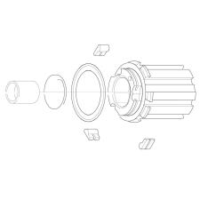 CORPO RUOTA LIBERA PER CAMPAGNOLO CON PERNO 9 mm