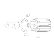 CORPO RUOTA LIBERA PER SHIMANO CON PERNO 9 mm