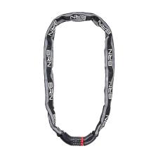 LUCCHETTO BRN CATENA SUPER REFLECTIVE COMBO 120 cm x 6 mm NERO