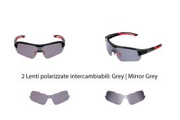 OCCHIALI BRN CX100 POLARIZZATI NERI ROSSI