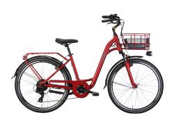 OLMO MARINA 28 DONNA SHIMANO TY300 7V ROSSO RUBINO