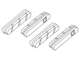 PATTINI CAMPAGNOLO BLU PER CERCHI PEO BLU (4 PZ.)